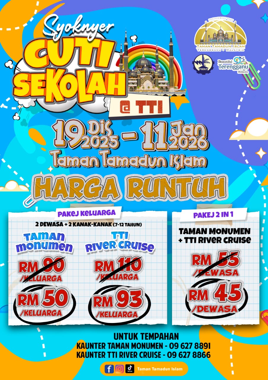 Syoknyer Cuti Sekolah Promosi Pakej Keluarga Taman Monumen